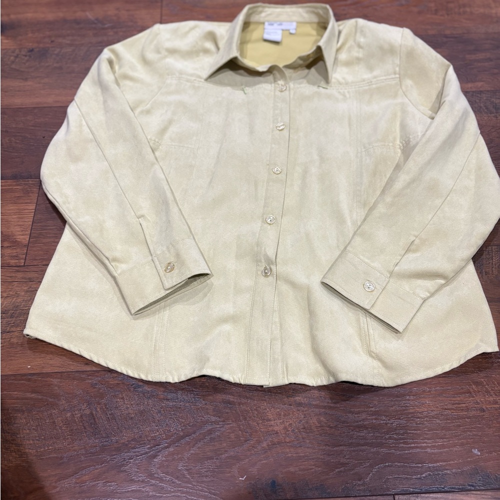 lanalee yellowish green Shirt faux fur vintage 16 lana Lee